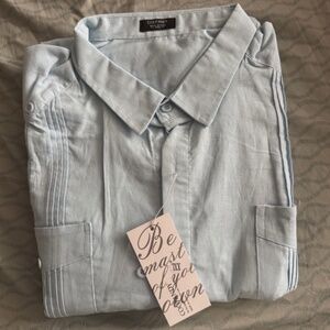 Coofandy Light Blue Guayabera